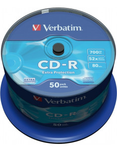 CD-R VERBATIM 700MB, 80min, viteza 52x, 50 buc, spindle, "43351"