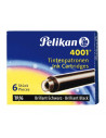 301218,Patroane Cerneala Mici Pelikan 4001 Set 6 Buc/Cutie - Negru Lucios