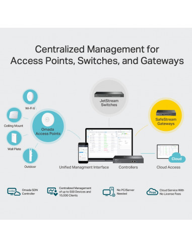 CONTROLLER TP-LINK wireless cloud controler, 2 x 10/100/1000