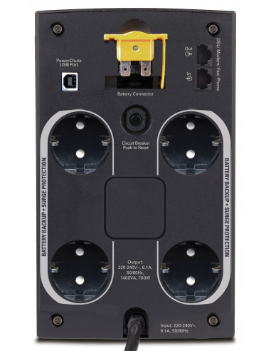 UPS APC, "Back-UPS BX", Line Int., mini tower, 1400VA/700W