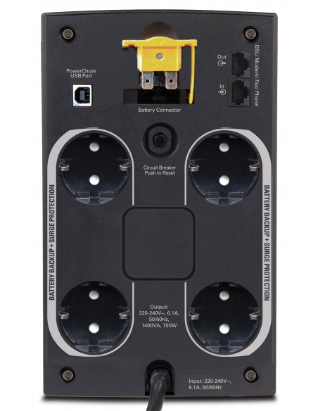 UPS APC, "Back-UPS BX", Line Int., mini tower, 1400VA/700W