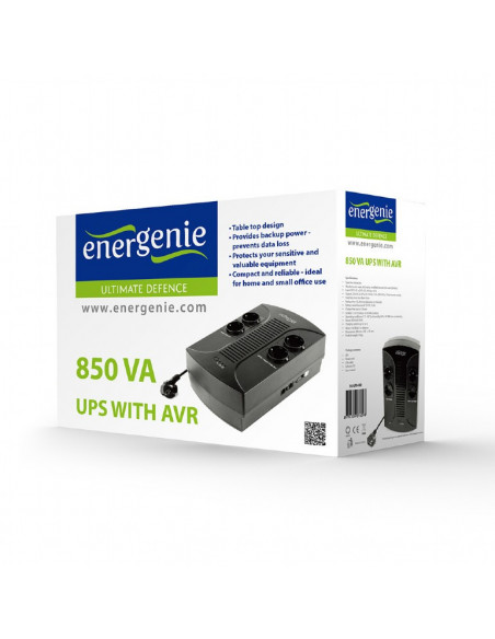 UPS GEMBIRD, Line Int., brick, 850VA/510W, AVR, Schuko x 4, 1 x UPS GEMBIRD, Line Int., brick, 850VA/510W, AVR, Schuko x 4, 1 x