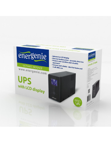 UPS GEMBIRD, Line Int., mini tower, 650VA/390W, AVR, IEC x 2/