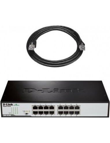 SWITCH D-LINK 16 porturi Gigabit. carcasa metalica, "DGS-1016D"
