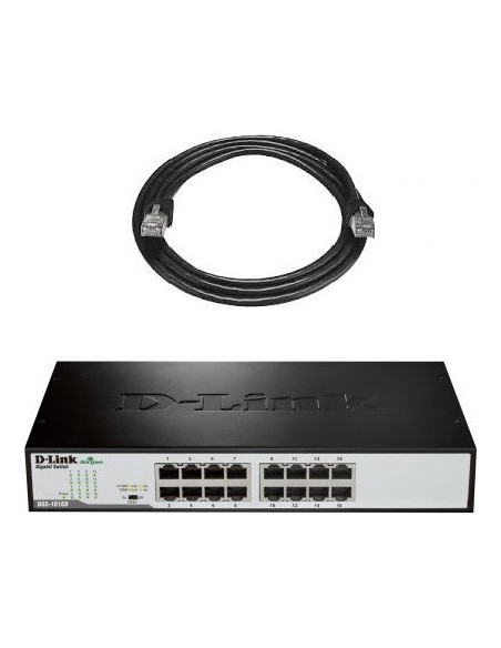 SWITCH D-LINK 16 porturi Gigabit. carcasa metalica, "DGS-1016D"