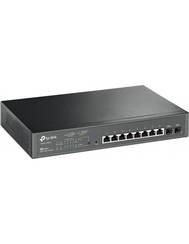 SWITCH PoE TP-LINK SMART 8 porturi Gigabit (8 poE+) + 2 sloturi