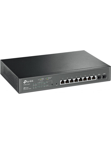 SWITCH PoE TP-LINK SMART 8 porturi Gigabit (8 poE+) + 2 sloturi