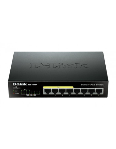 SWITCH D-LINK PoE 8 porturi Gigabit (4 PoE+), IEEE 802.3at/af