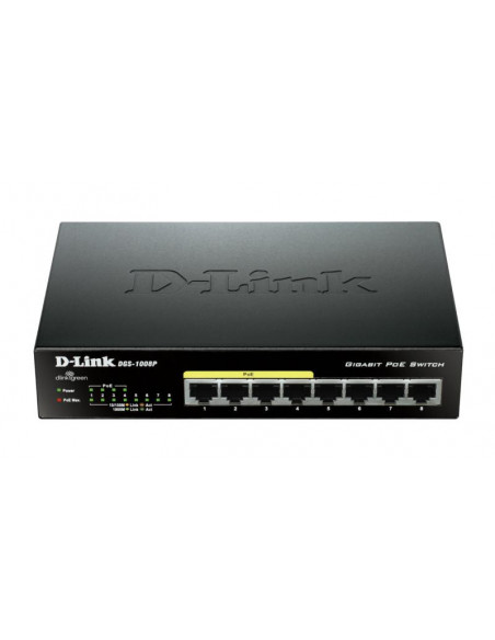 SWITCH D-LINK PoE 8 porturi Gigabit (4 PoE+), IEEE 802.3at/af