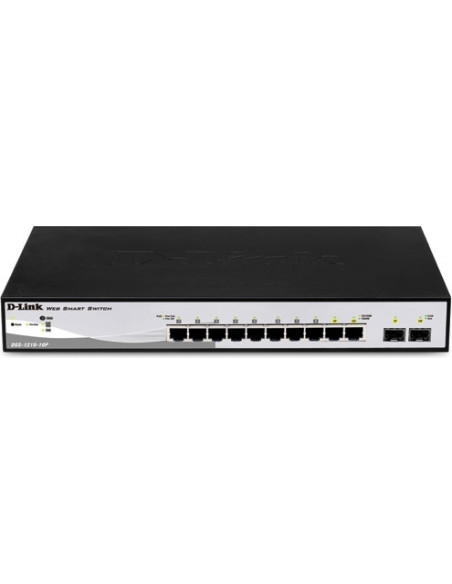 NET SWITCH 8PORT 10/100/1000/2P SFP POE DGS-1210-10P