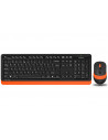 FG1010 Orange,Kit TASTATURA si Mouse A4TECH, "Fstyler FG10+FGK10", wireless, 104 taste format standard, mouse 2000dpi, 4/1 butoa