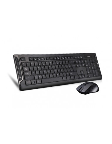 6300F-BK,Kit TASTATURA si Mouse A4TECH, "GD-600+G9-500F", wireless, 104 taste format standard, mouse 1000dpi, 4/1 butoane, negru