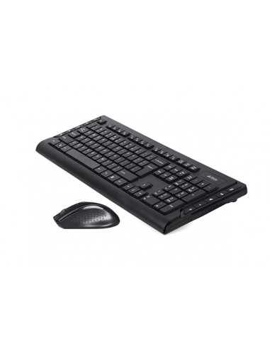 6300F-BK,Kit TASTATURA si Mouse A4TECH, "GD-600+G9-500F", wireless, 104 taste format standard, mouse 1000dpi, 4/1 butoane, negru