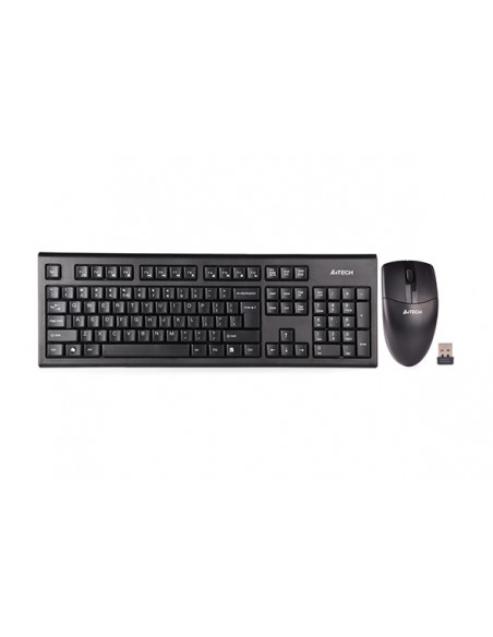 3100N,Kit TASTATURA si Mouse A4TECH, "GK-85+G3-220N", wireless, 104 taste format standard, mouse 1000dpi, 3/1 butoane, negru, "3