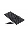 KR-8520D-USB,Kit TASTATURA si Mouse A4TECH, "KR-85+OP-620D", cu fir, 104 taste format standard, mouse 1000dpi, 4/1 butoane, negr