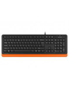 FK10 Orange,TASTATURA A4TECH, "Fstyler USB", cu fir, 104 taste format standard, USB, negru &ampamp portocaliu, "FK10 Orange" (in