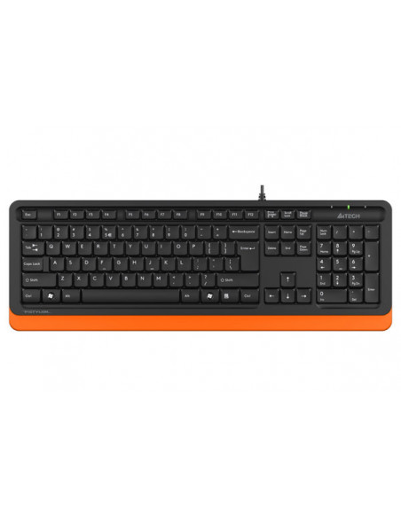 FK10 Orange,TASTATURA A4TECH, "Fstyler USB", cu fir, 104 taste format standard, USB, negru &ampamp portocaliu, "FK10 Orange" (in