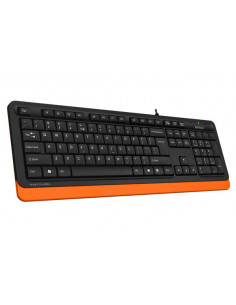 FK10 Orange,TASTATURA A4TECH, "Fstyler USB", cu fir, 104 taste format standard, USB, negru &ampamp portocaliu, "FK10 Orange" (in 2