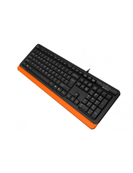FK10 Orange,TASTATURA A4TECH, "Fstyler USB", cu fir, 104 taste format standard, USB, negru &ampamp portocaliu, "FK10 Orange" (in