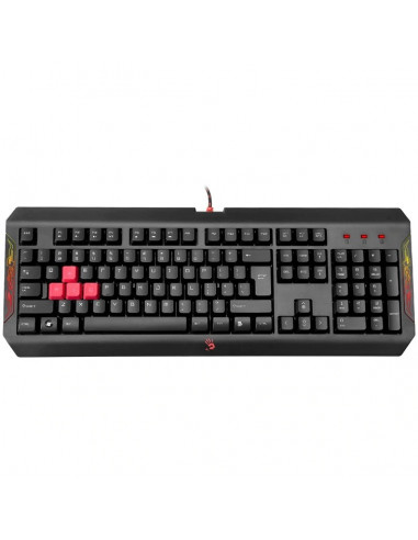 Q100,TASTATURA A4TECH - gaming, "Bloody gaming", cu fir 1.8m, 106 taste, format standard, USB, negru, "Q100" (include TV 0.75 le