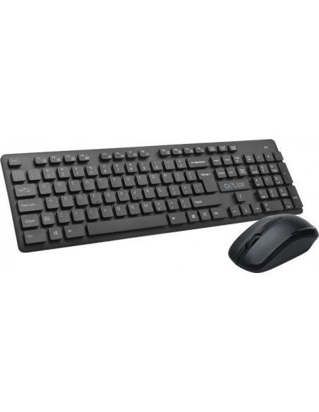 Kit TASTATURA si Mouse DELUX, "KA150+KA150G", wireless, 104