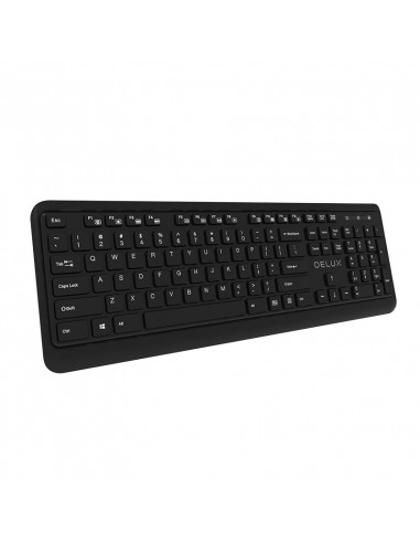 Kit TASTATURA si Mouse DELUX, "KA190+M320", wireless, 104 taste