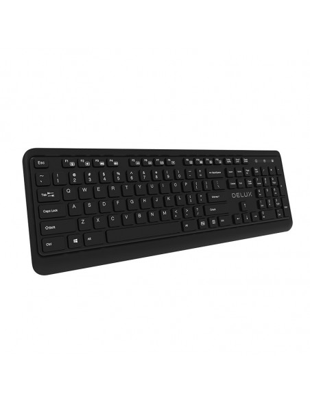 Kit TASTATURA si Mouse DELUX, "KA190+M320", wireless, 104 taste