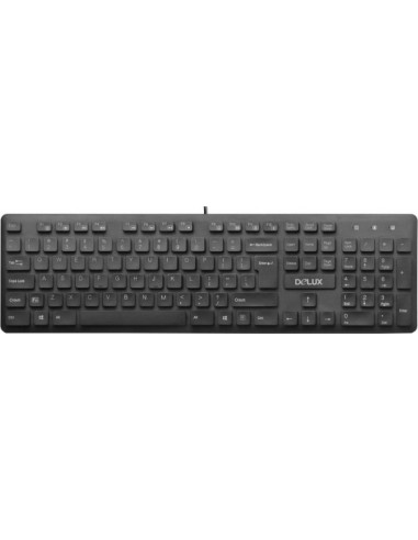 TASTATURA DELUX, cu fir, 105 taste, format standard, switch