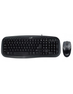 KIT wired GENIUS USB, tastatura 104 taste (concave) + mouse