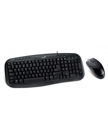 KIT wired GENIUS USB, tastatura 104 taste (concave) + mouse KIT wired GENIUS USB, tastatura 104 taste (concave) + mouse