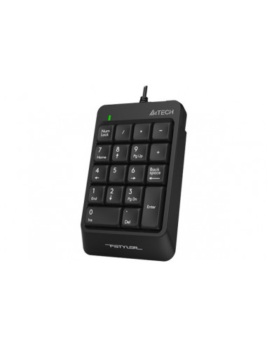 FK-13P-BK,TASTATURA numerica A4TECH Fstyler, 18 taste, USB, 150cm, compact design, black, "FK-13P-BK" (include TV 0.75 lei)