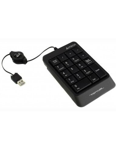 FK-13-GR,TASTATURA numerica A4TECH Fstyler, 18 taste, USB, 70cm retractabil, compact design, grey, "FK-13-GR" (include TV 0.75 l