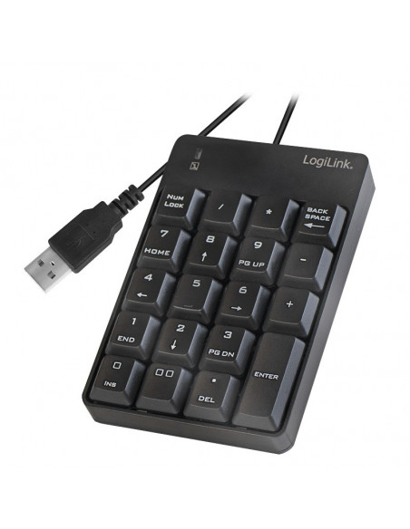 TASTATURA numerica Logilink, USB, 19 taste, negru, "ID0184"