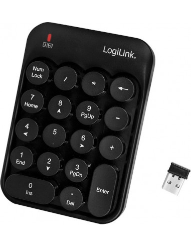 TASTATURA numerica Logilink, wireless, 18 taste, negru