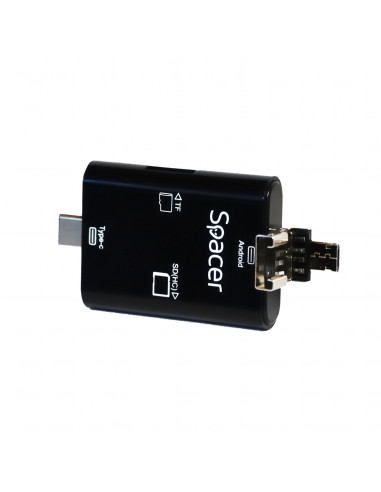 CARD READER extern SPACER, 3 in 1, interfata USB 2.0, USB Type