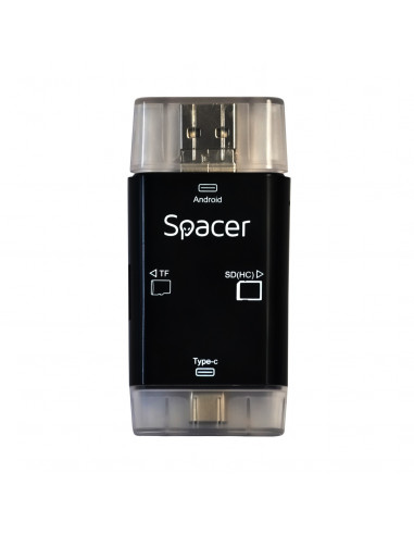 CARD READER extern SPACER, 3 in 1, interfata USB 2.0, USB Type