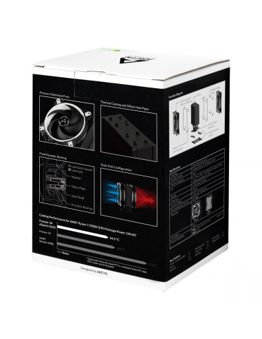 COOLER ARCTIC, skt. universal, racire cu aer, vent. 120 mm x 2 COOLER ARCTIC, skt. universal, racire cu aer, vent. 120 mm x 2