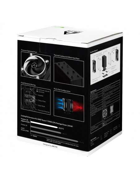 COOLER ARCTIC, skt. universal, racire cu aer, vent. 120 mm x 2 COOLER ARCTIC, skt. universal, racire cu aer, vent. 120 mm x 2