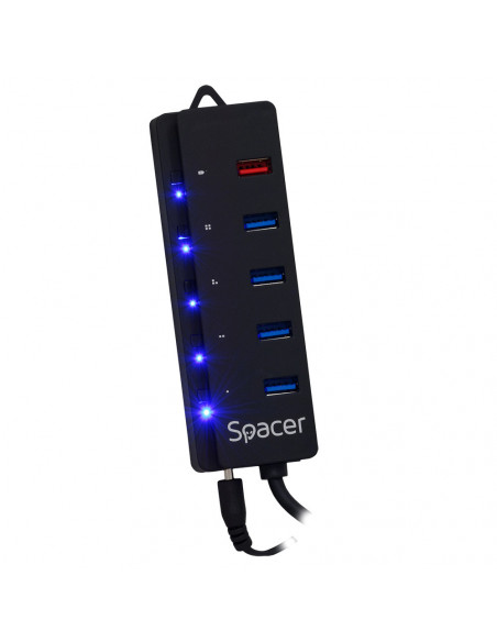 HUB extern SPACER, porturi USB: USB 3.0 x 4, Port USB Quick