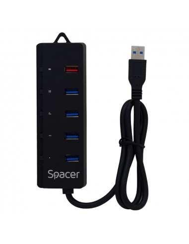 HUB extern SPACER, porturi USB: USB 3.0 x 4, Port USB Quick