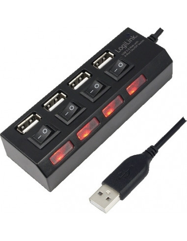 HUB extern LOGILINK, porturi USB: USB 2.0 x 4, conectare prin