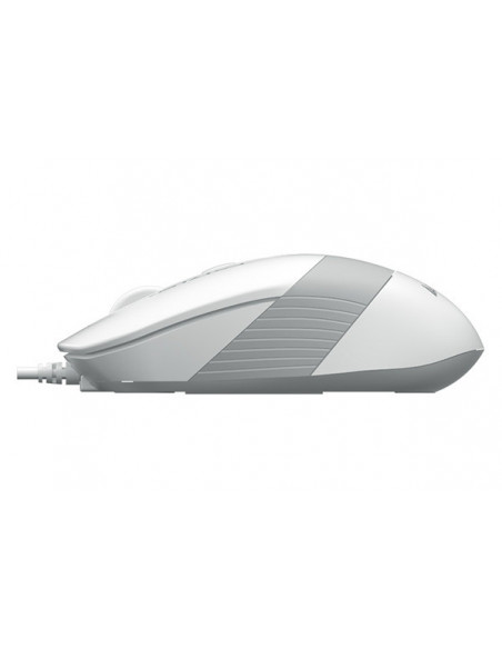 FM10 WHITE,MOUSE A4TECH NB sau PC, cu fir, USB, optic, 1600 dpi, butoane/scroll 4/1, negru / alb, "FM10 White" (include TV 0.15 