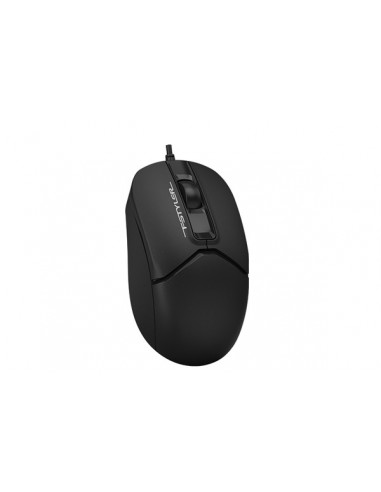 FM12 BLACK,MOUSE A4TECH NB sau PC, cu fir, USB, optic, 1600 dpi, butoane/scroll 4/1, negru / alb, "FM12 Black" (include TV 0.15 