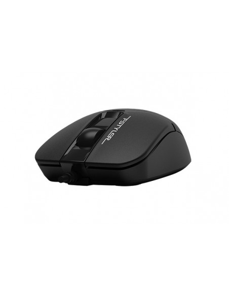 FM12 BLACK,MOUSE A4TECH NB sau PC, cu fir, USB, optic, 1600 dpi, butoane/scroll 4/1, negru / alb, "FM12 Black" (include TV 0.15 