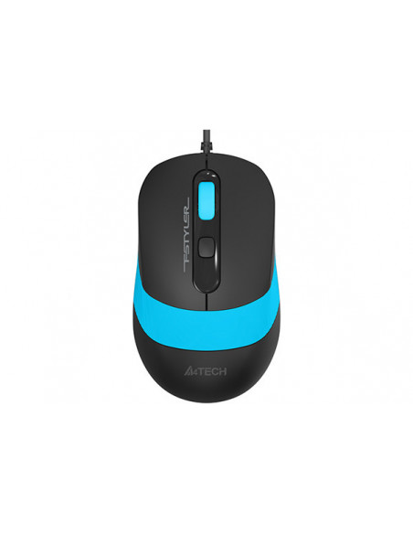FM10 Blue,MOUSE A4TECH NB sau PC, cu fir, USB, optic, 1600 dpi, butoane/scroll 4/1, negru / albastru, "FM10 Blue" (include TV 0.