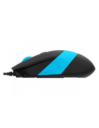 FM10 Blue,MOUSE A4TECH NB sau PC, cu fir, USB, optic, 1600 dpi, butoane/scroll 4/1, negru / albastru, "FM10 Blue" (include TV 0.