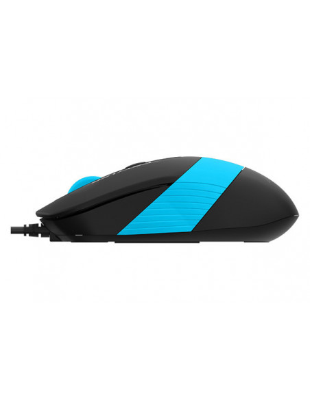 FM10 Blue,MOUSE A4TECH NB sau PC, cu fir, USB, optic, 1600 dpi, butoane/scroll 4/1, negru / albastru, "FM10 Blue" (include TV 0.