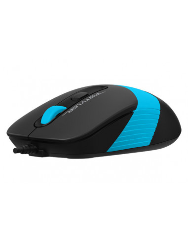 FM10 Blue,MOUSE A4TECH NB sau PC, cu fir, USB, optic, 1600 dpi, butoane/scroll 4/1, negru / albastru, "FM10 Blue" (include TV 0.