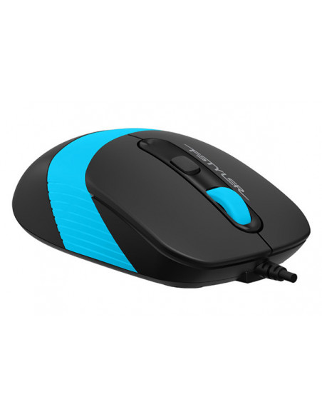 FM10 Blue,MOUSE A4TECH NB sau PC, cu fir, USB, optic, 1600 dpi, butoane/scroll 4/1, negru / albastru, "FM10 Blue" (include TV 0.