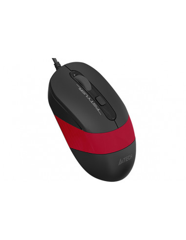 FM10 Red,MOUSE A4TECH NB sau PC, cu fir, USB, optic, 1600 dpi, butoane/scroll 4/1, negru / rosu, "FM10 Red" (include TV 0.15 lei